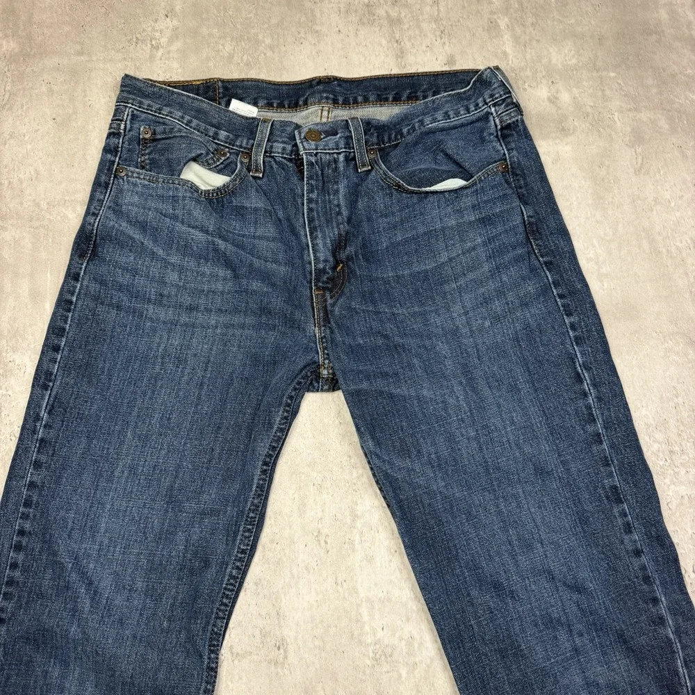 Levis 527 Jeans Mens 32x34 Blue Bootcut Mid Rise Dark Wash Cotton Work Rodeo